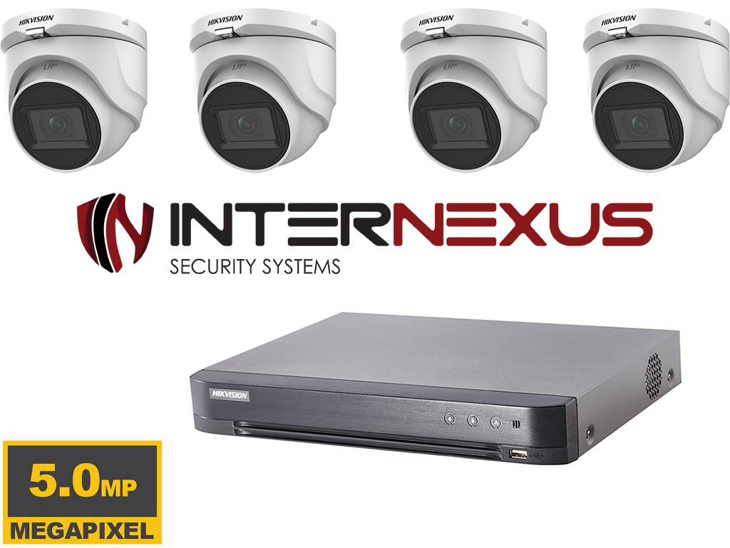 Hikvision HD-TVI комплект с 4 камери 5 MP и AcuSense DVR