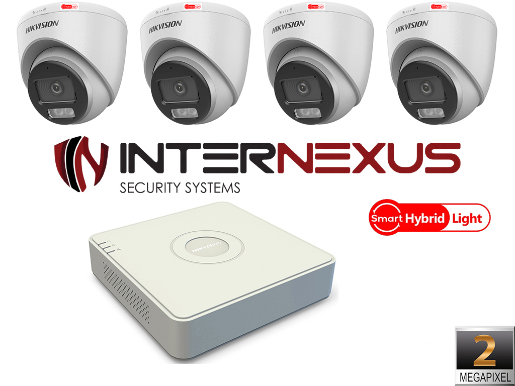 Hikvision комплект 4 куполни IP камери DS-2CD1323G2-LIU